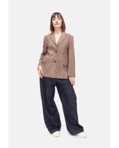 'S MAX MARA Giacca pelle donna Nocciola