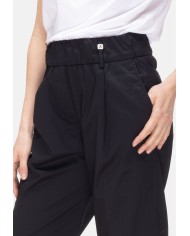 MYTHS Pantaloni donna elastico in vita Nero