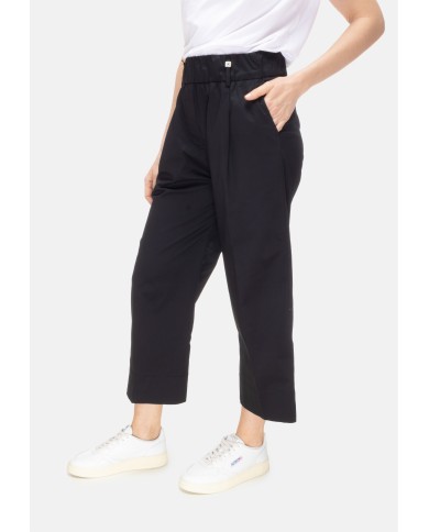 MYTHS Pantaloni donna elastico in vita Nero