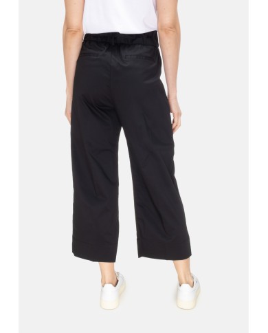 MYTHS Pantaloni donna elastico in vita Nero