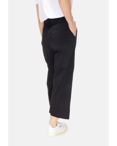 MYTHS Pantaloni donna elastico in vita Nero