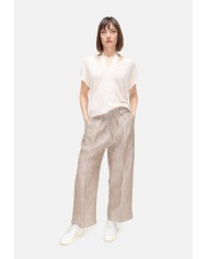 MYTHS Pantaloni donna elastico in vita Beige