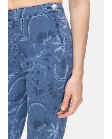 SHAFT JEANS Jeans donna stampato blu