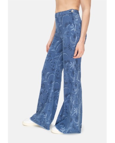 SHAFT JEANS Jeans donna stampato blu