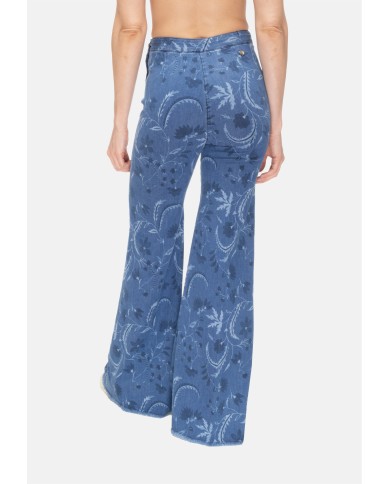 SHAFT JEANS Jeans donna stampato blu