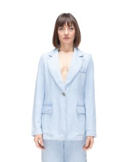 SHAFT JEANS Giacca donna denim super Chiaro