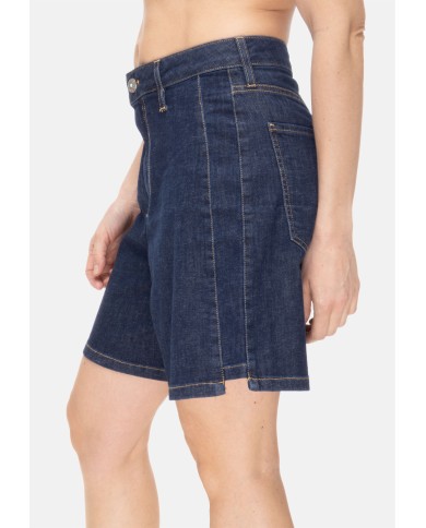 SHAFT JEANS Bermuda denim donna blu