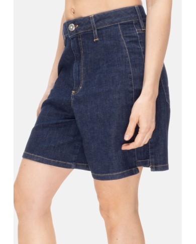 SHAFT JEANS Bermuda denim donna blu