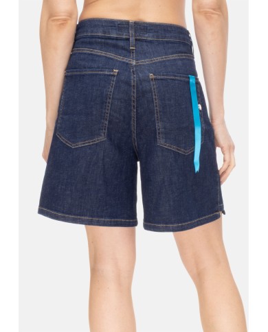SHAFT JEANS Bermuda denim donna blu