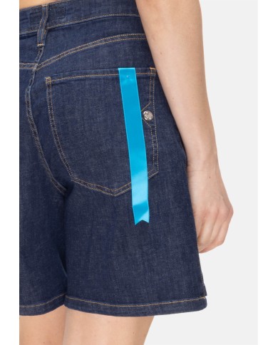 SHAFT JEANS Bermuda denim donna blu