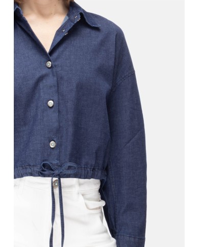 SHAFT JEANS Camicia jeans donna blu