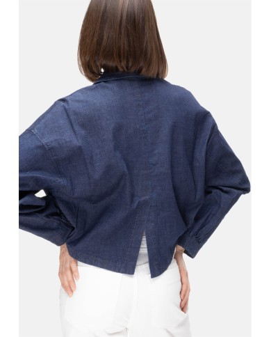 SHAFT JEANS Camicia jeans donna blu