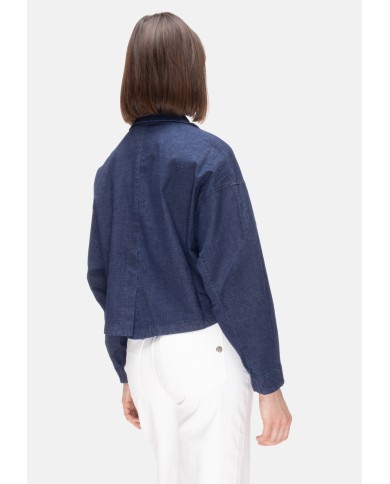 SHAFT JEANS Camicia jeans donna blu