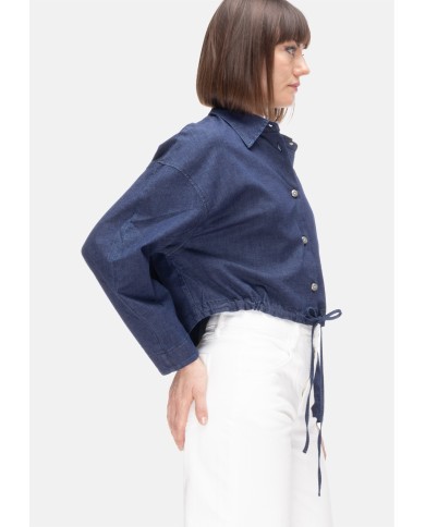 SHAFT JEANS Camicia jeans donna blu
