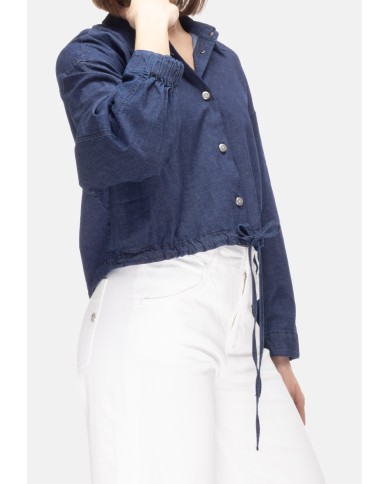 SHAFT JEANS Camicia jeans donna blu