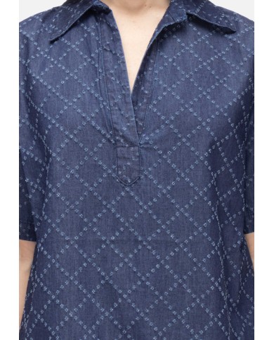 SHAFT JEANS Camicia denim donna blu