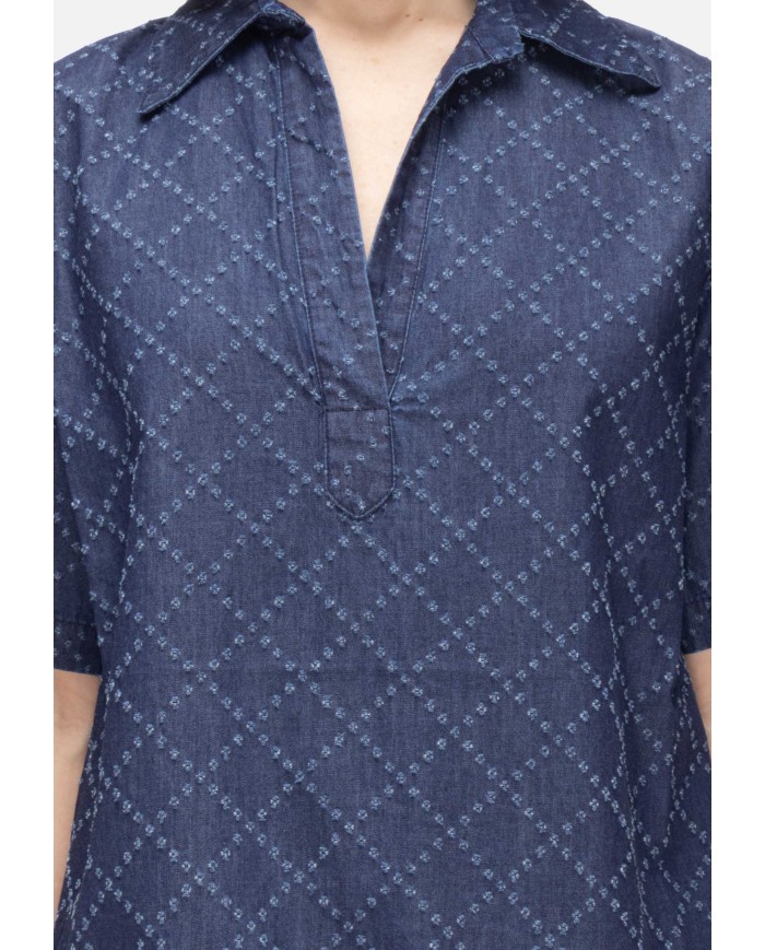 SHAFT JEANS Camicia denim donna blu