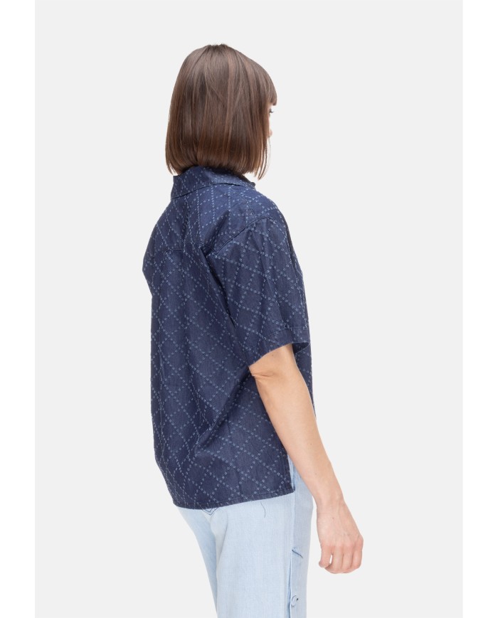 SHAFT JEANS Camicia denim donna blu