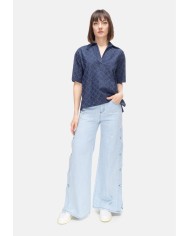 SHAFT JEANS Camicia denim donna blu