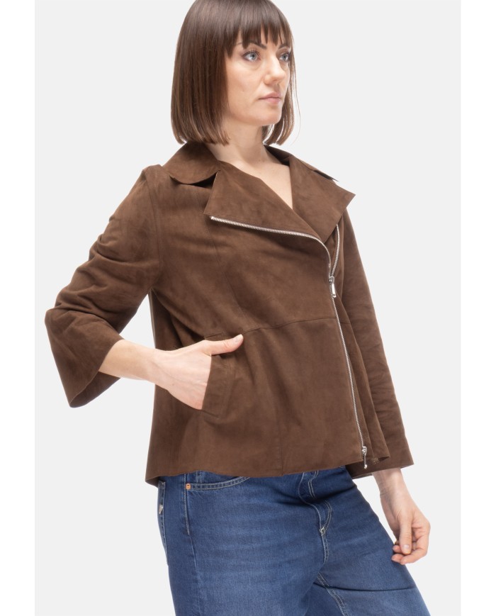 THE JACKIE Chiodo suede donna marrone