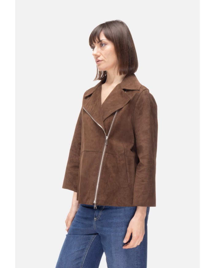 THE JACKIE Chiodo suede donna marrone