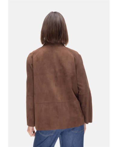 THE JACKIE Blazer suede donna marrone