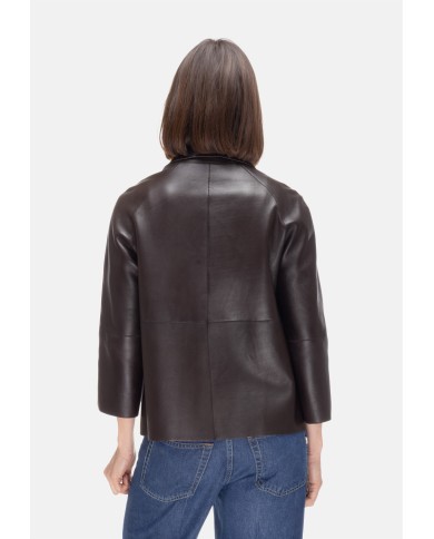 THE JACKIE Giacca pelle donna reversibile marrone beige