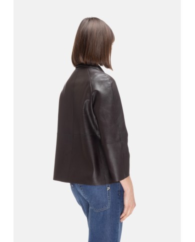 THE JACKIE Giacca pelle donna reversibile marrone beige