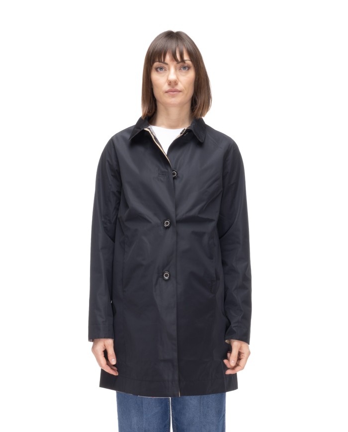 BARBOUR Giaccone donna reversibile Babbity Nera