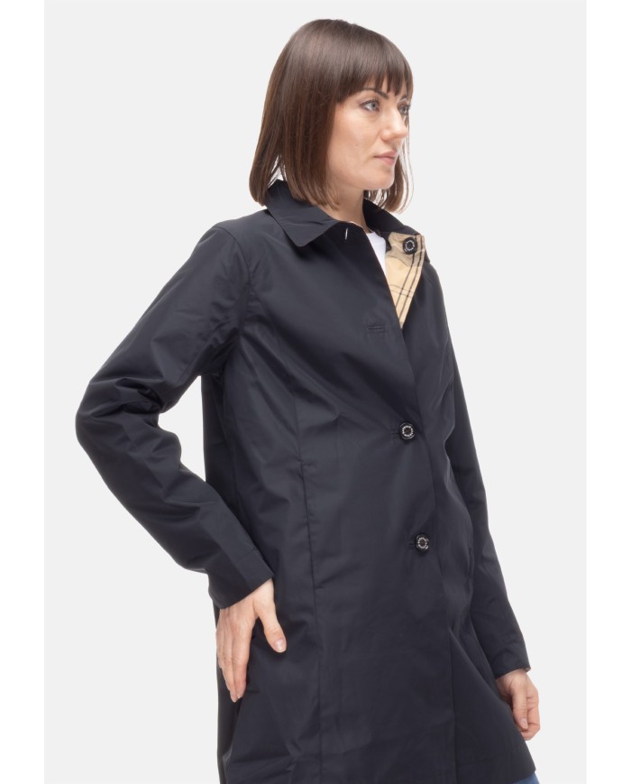 BARBOUR Giaccone donna reversibile Babbity Nera