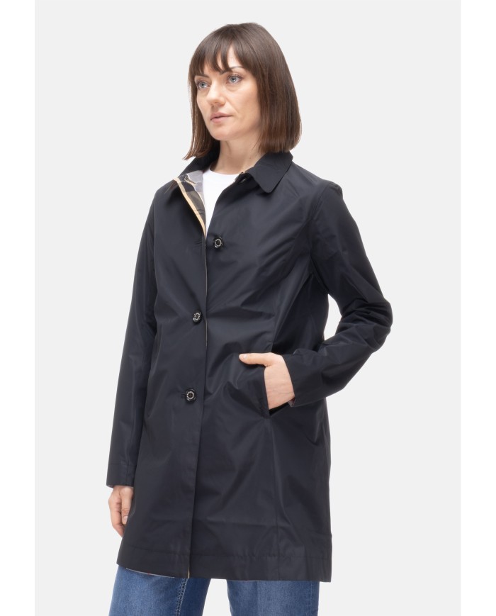 BARBOUR Giaccone donna reversibile Babbity Nera