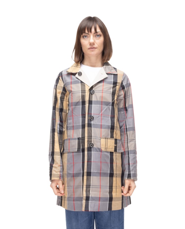 BARBOUR Giaccone donna reversibile Babbity beige