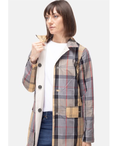 BARBOUR Giaccone donna reversibile Babbity beige