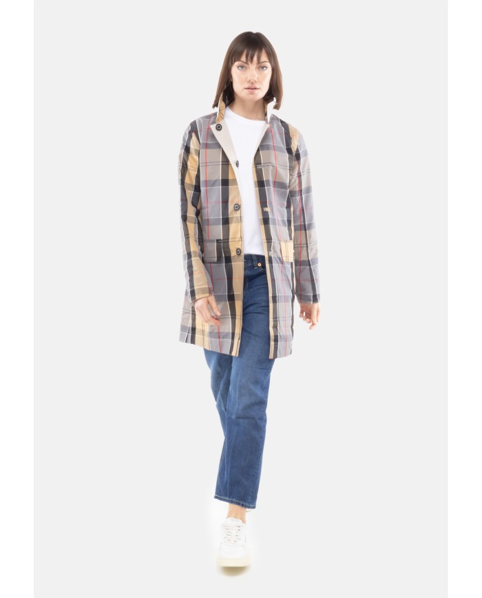 BARBOUR Giaccone donna reversibile Babbity beige