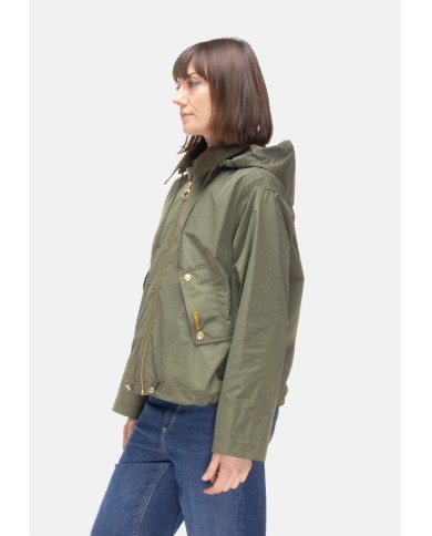 BARBOUR Giubbino donna antipioggia Weaver verde