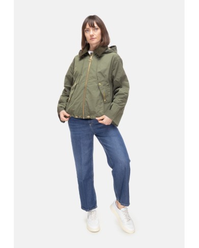 BARBOUR Giubbino donna antipioggia Weaver verde
