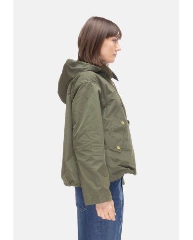 BARBOUR Giubbino donna antipioggia Weaver verde