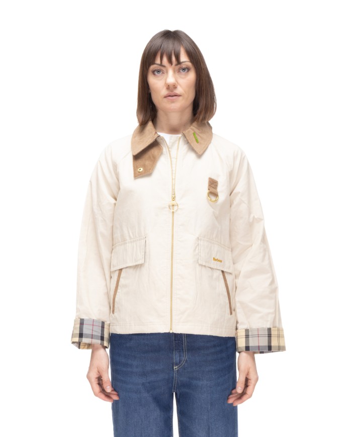 BARBOUR Giubbino donna antipioggia Spey beige