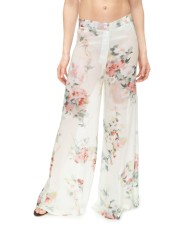 SEMI COUTURE Pantaloni donna stampa floreale verde acqua