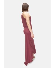 SEMI COUTURE Abito donna monospalla BORGOGNA