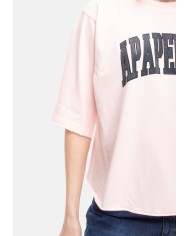 A PAPER KID T-shirt donna rosa chiaro