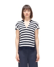 SEMI COUTURE Maglia donna righe bianca blu