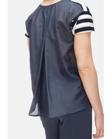 SEMI COUTURE Maglia donna righe bianca blu