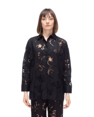 SEMI COUTURE Camicia donna pizzo Nera