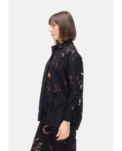 SEMI COUTURE Camicia donna pizzo Nera