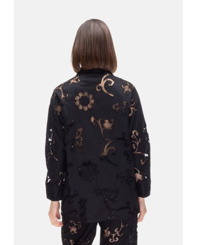 SEMI COUTURE Camicia donna pizzo Nera