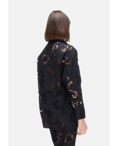 SEMI COUTURE Camicia donna pizzo Nera