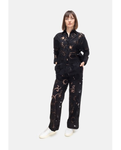 SEMI COUTURE Camicia donna pizzo Nera