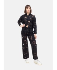 SEMI COUTURE Pantaloni donna pizzo Nero