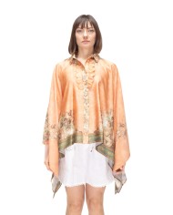 AMOSA Camicia donna poncho fantasia